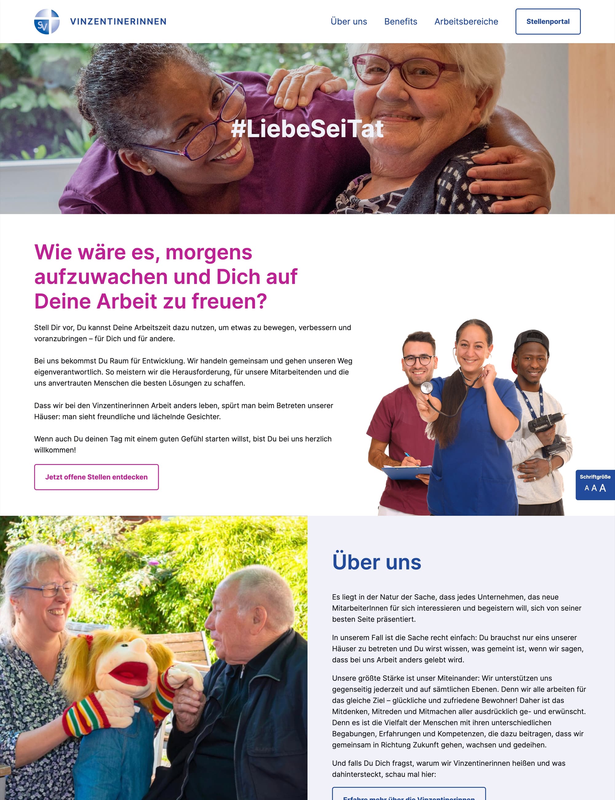 Bildschirmfoto von Vinzentinerinnen